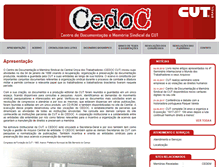 Tablet Screenshot of cedoc.cut.org.br